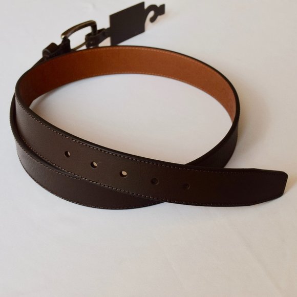 NEW Boconi Dark Brown Leather Belt - Size 38 - Picture 9 of 14